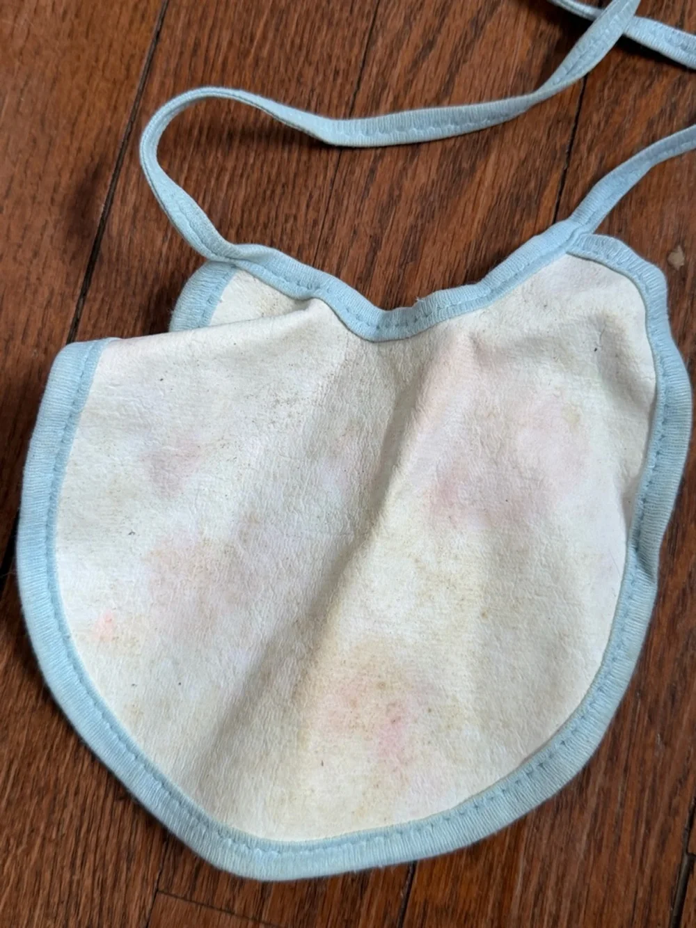 Vintage Baby Bib - Light Blue 